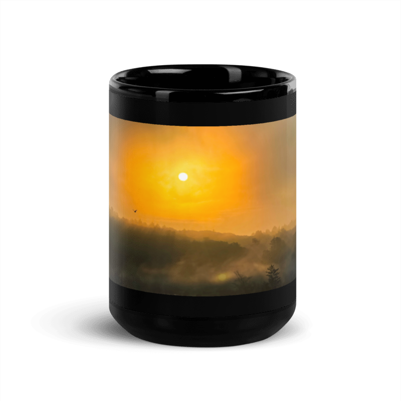 Black Glossy Mug - Golden Hour Sunrise