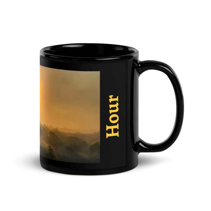 Black Glossy Mug - Golden Hour Sunrise