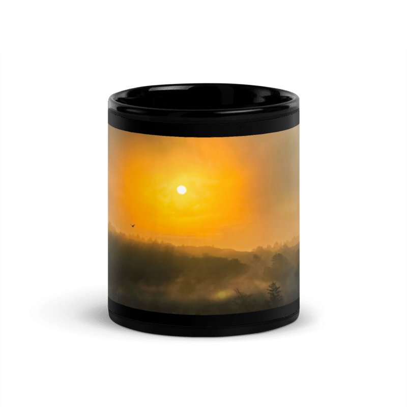 Black Glossy Mug - Golden Hour Sunrise