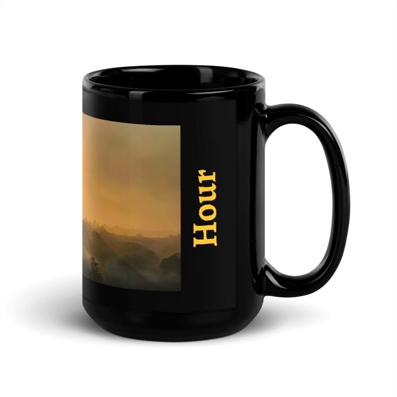 Black Glossy Mug - Golden Hour Sunrise